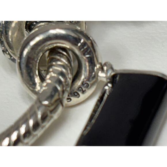 Pandora Sterling Silver Moments Charm Necklace & 2 Charms 18" #64322 - Picture 6 of 9